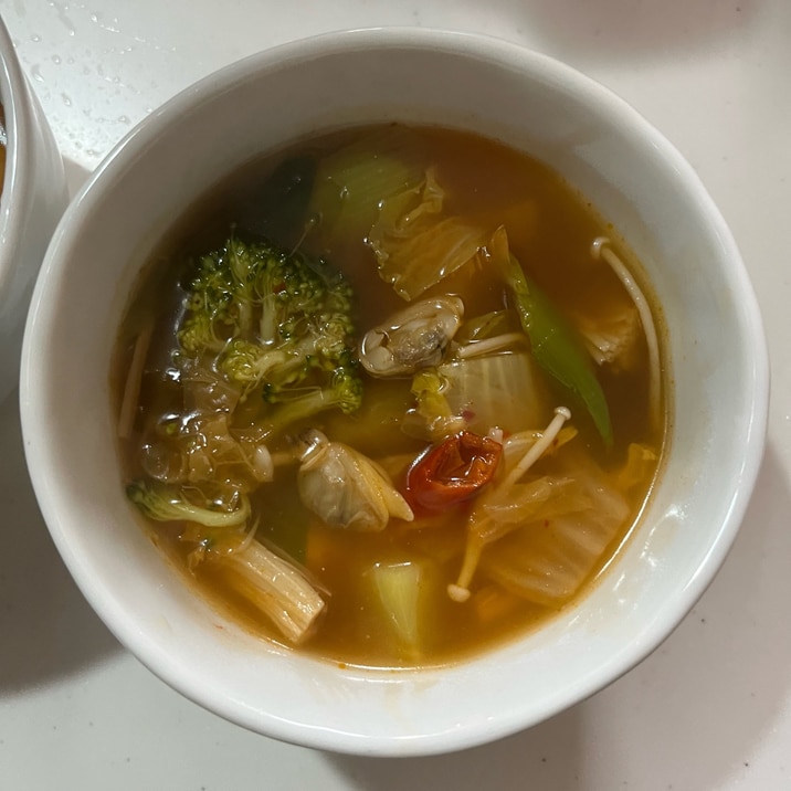 アサリと豆腐のチゲスープ